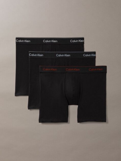 Μαύρο Σετ 3 Μπόξερ - Icon Cotton Stretch  Άνδρας
