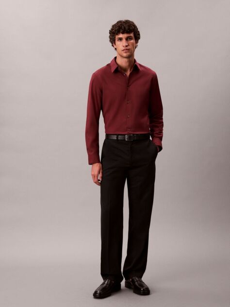 Red Long Sleeve Shirt  Men