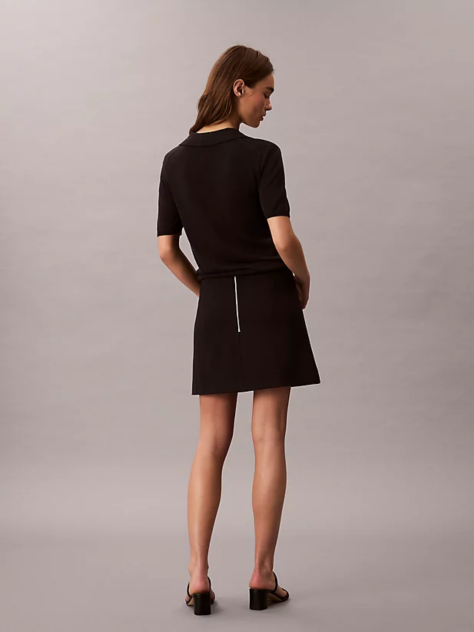 Black Ponte Mini Skirt  Women
