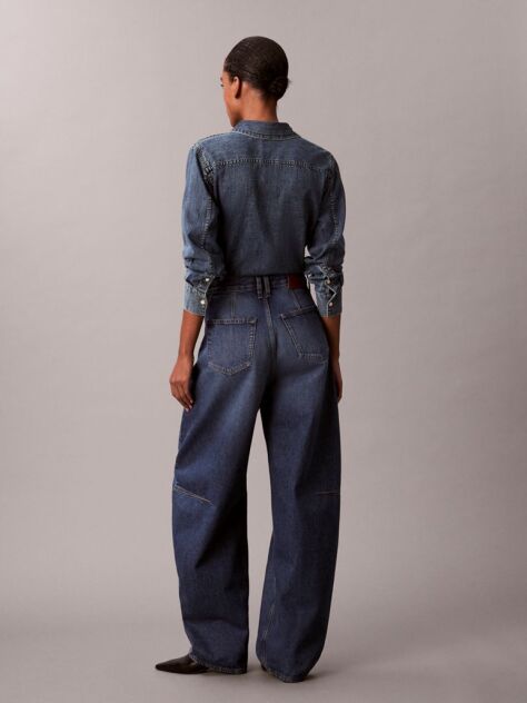 Denim Ψηλόμεσο Τζιν Με Barrel Εφαρμογή  Γυναίκα