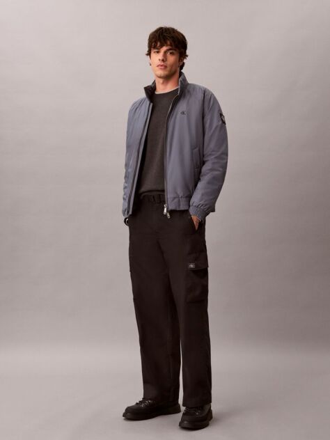 Black Relaxed Ripstop Cargo Trousers  Men