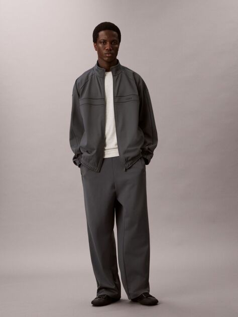 Grey Breathable Travel Track Jacket  Men