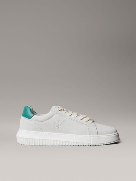 White Chunky Leather Trainers  Men