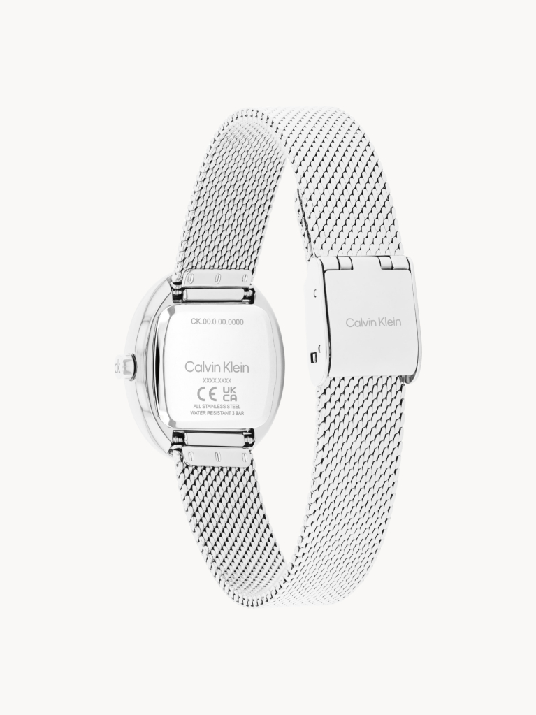 Silver Euphoria Stainless Steel Oval Watch  Women