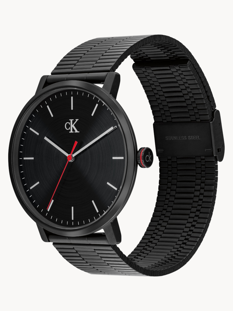 Black Black Plated Steel Bracelet Watch  Men