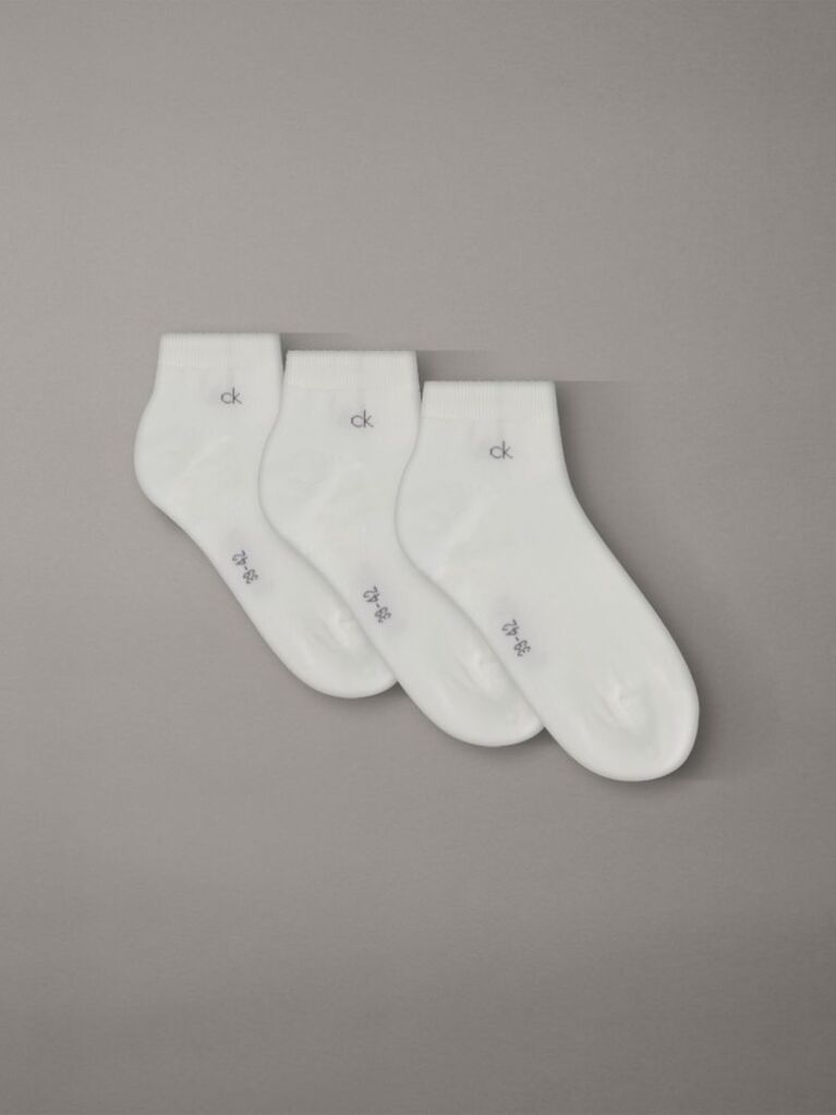White 3 Pack Soft Cotton Stretch Ankle Socks  Men