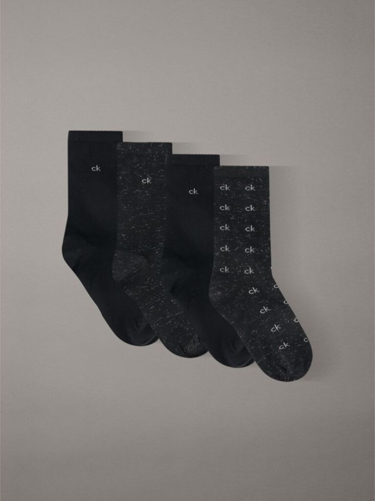 Black 4 Pack Classic Socks  Women