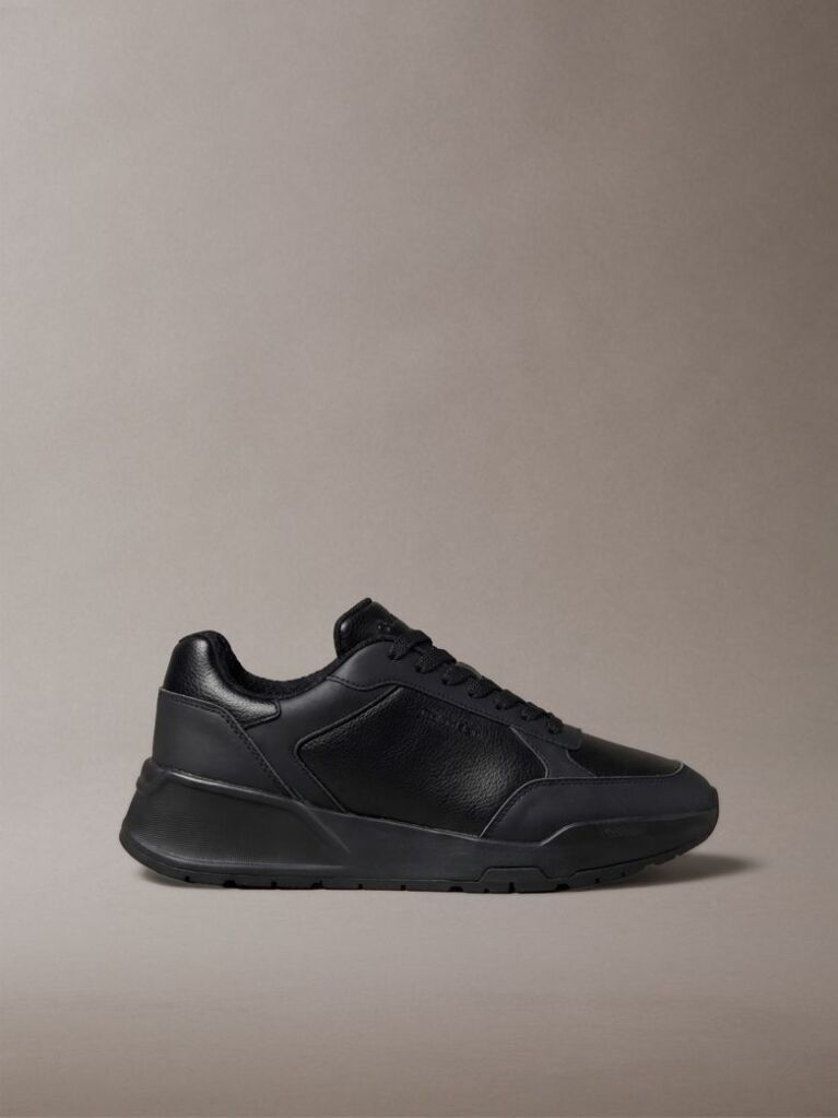 Μαύρο Δερμάτινα Chunky Dad Sneakers  Άνδρας