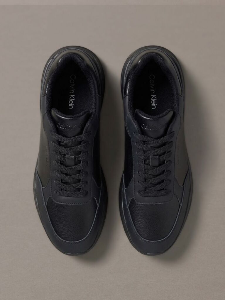 Μαύρο Δερμάτινα Chunky Dad Sneakers  Άνδρας