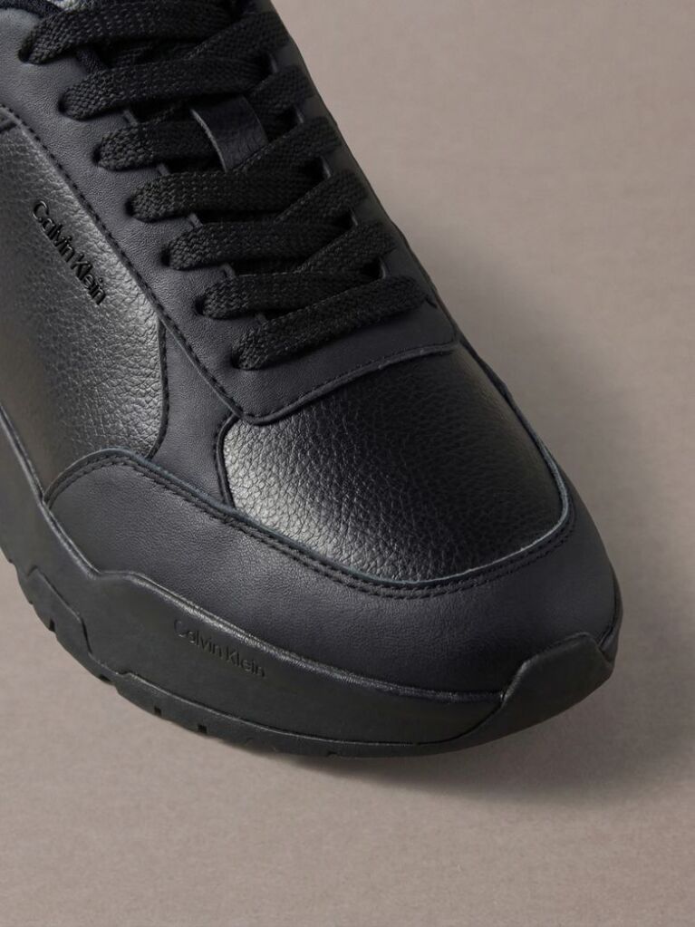 Μαύρο Δερμάτινα Chunky Dad Sneakers  Άνδρας