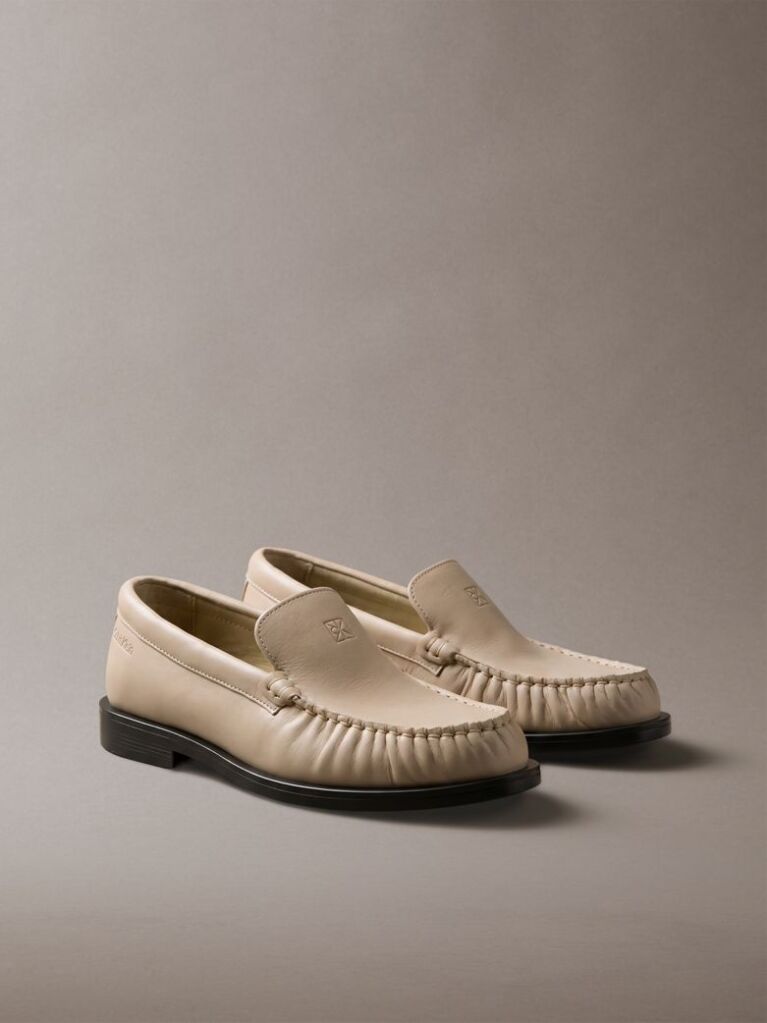 Μπεζ Thea - Δερμάτινα Loafers  Γυναίκα