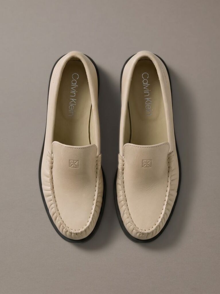 Μπεζ Thea - Δερμάτινα Loafers  Γυναίκα