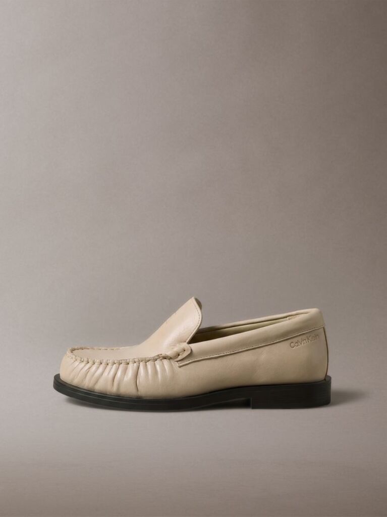 Μπεζ Thea - Δερμάτινα Loafers  Γυναίκα