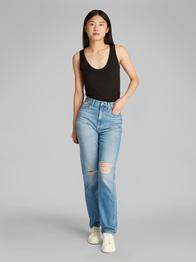 Denim Authentic Slim Τζιν Σε Ίσια Γραμμή  Γυναίκα