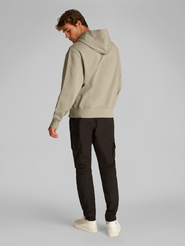 Μπεζ Hoodie Από Βαμβακερό Terry Με Μονόγραμμα  Άνδρας