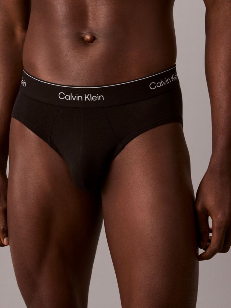 Black 3 Pack Briefs - Icon Cotton Stretch  Men