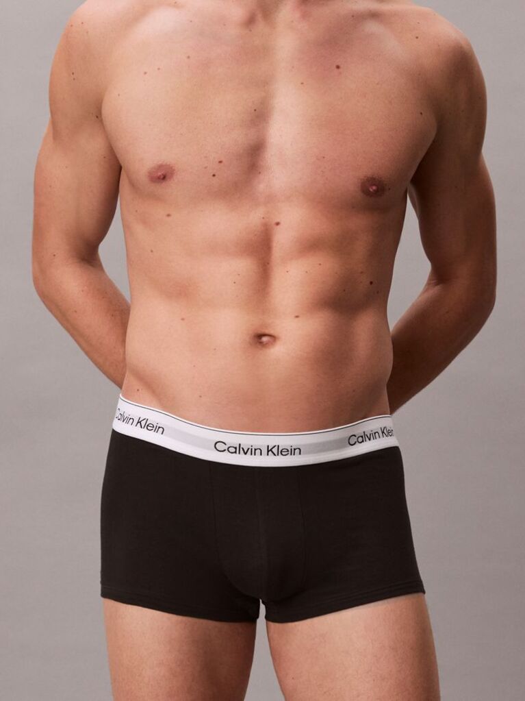 Μαύρο Σετ 3 Χαμηλόμεσα Μπόξερ - Icon Cotton Stretch  Άνδρας
