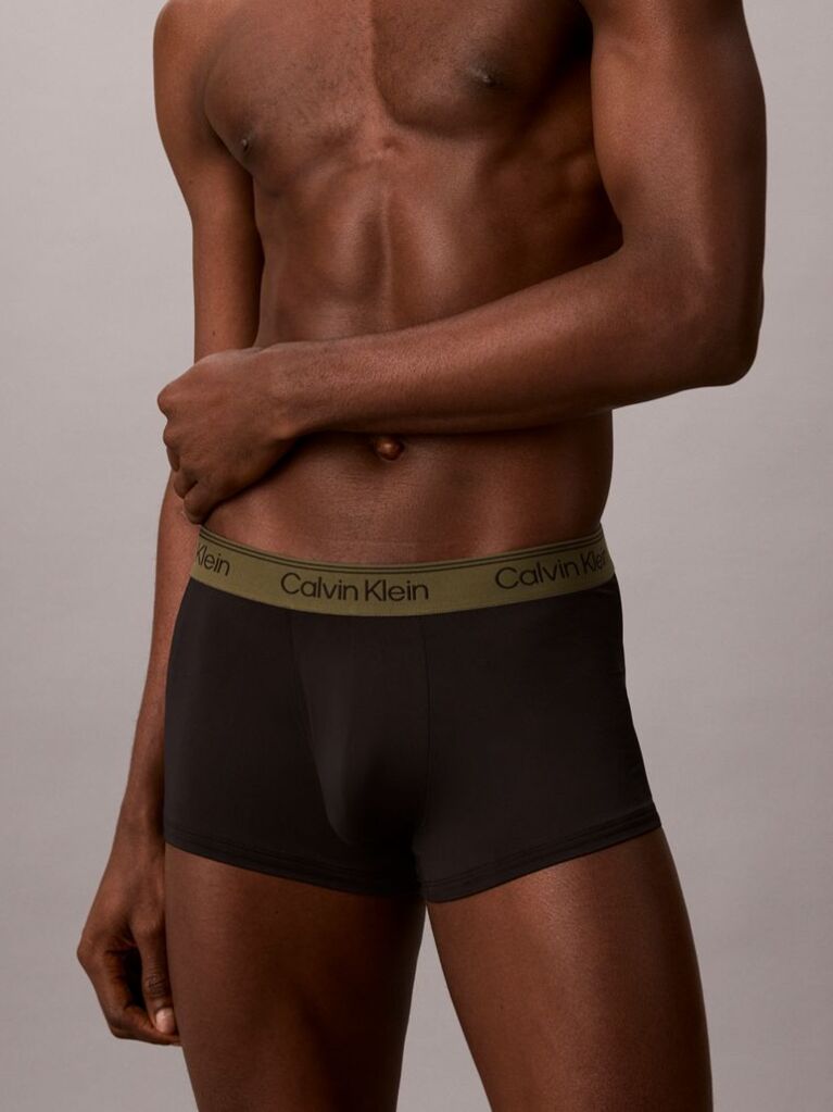 Μαύρο Σετ 3 Χαμηλόμεσα Μπόξερ - Microfibre Stretch  Άνδρας