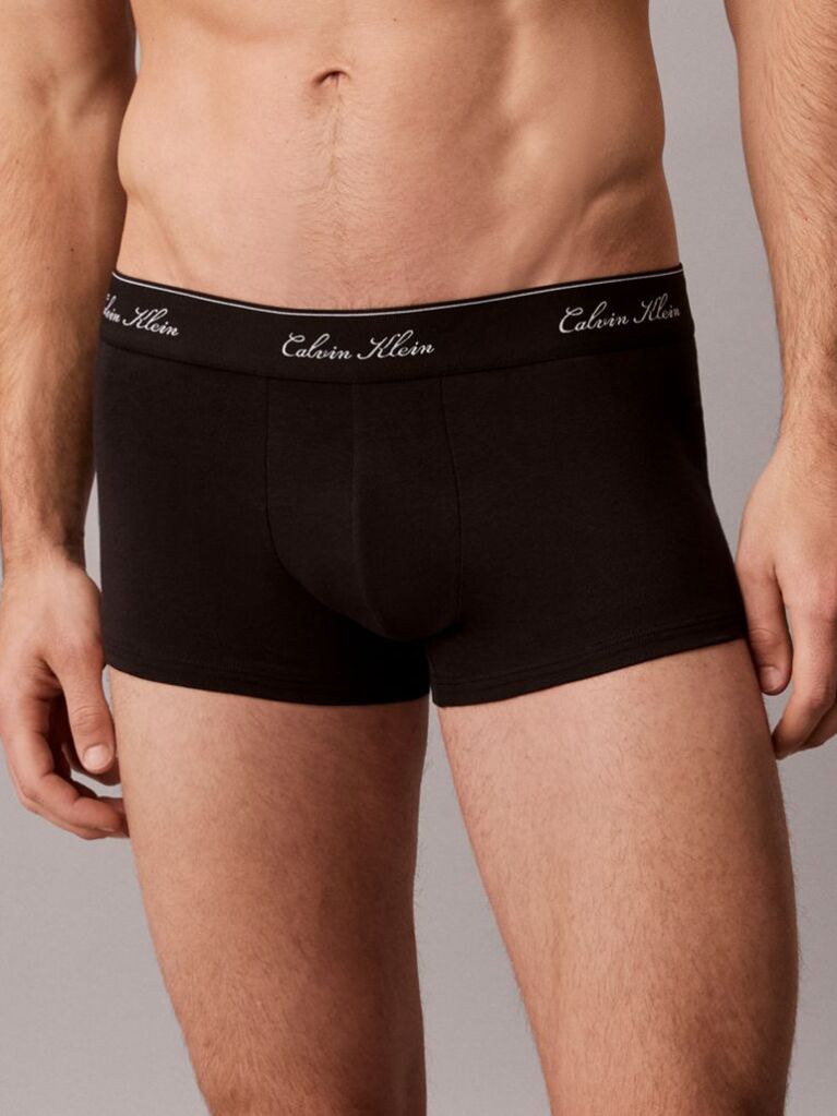 Μαύρο Σετ 3 Χαμηλοκάβαλα Μπόξερ - Icon Cotton Stretch  Άνδρας