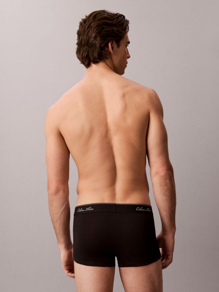Μαύρο Σετ 3 Χαμηλοκάβαλα Μπόξερ - Icon Cotton Stretch  Άνδρας