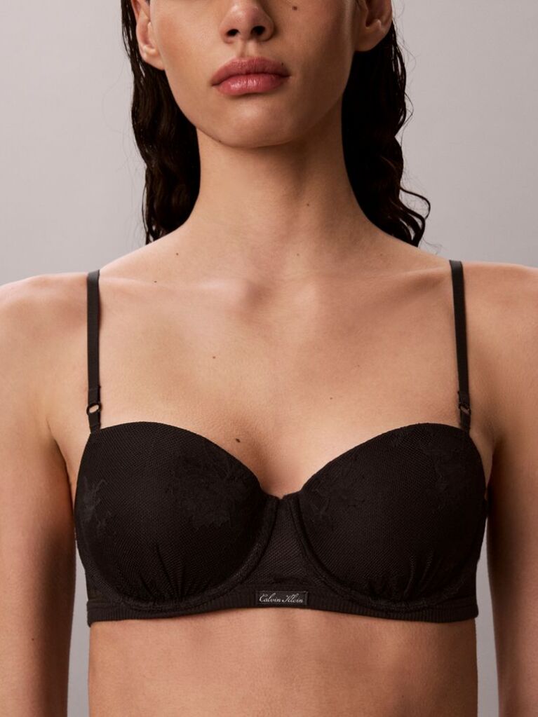 Black Push Up Balconette - Icon Stretch Lace  Women