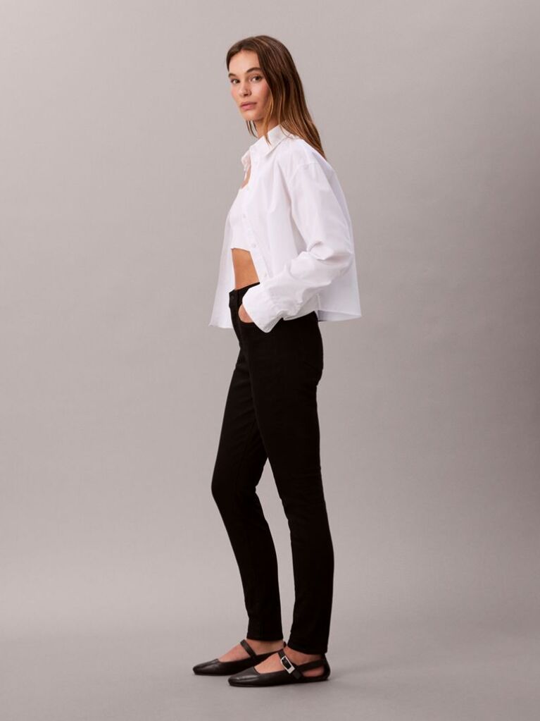 Black High Rise Skinny Jeans  Women
