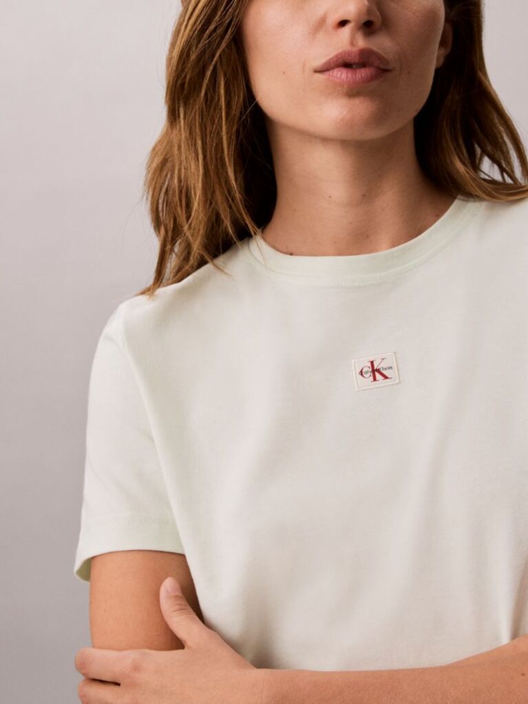 Πράσινο T-shirt Από Μαλακό Βαμβάκι Με Badge Λογότυπο  Γυναίκα