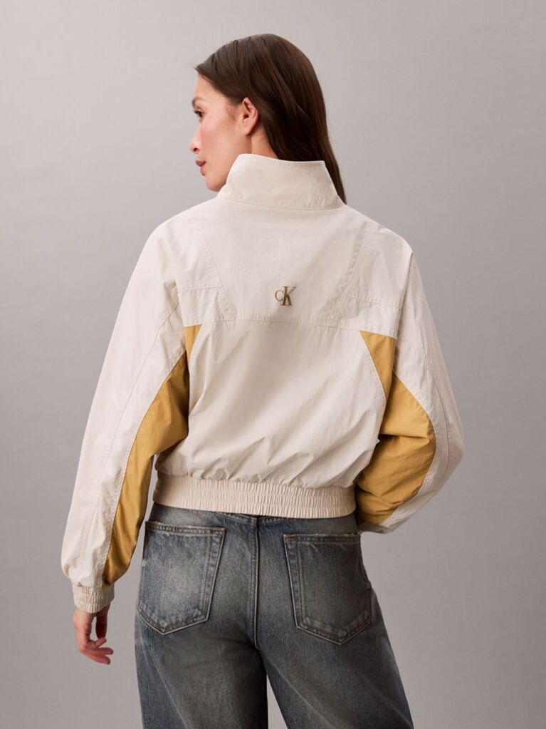 Multi Cropped Colour Block Nylon Jacket  Women