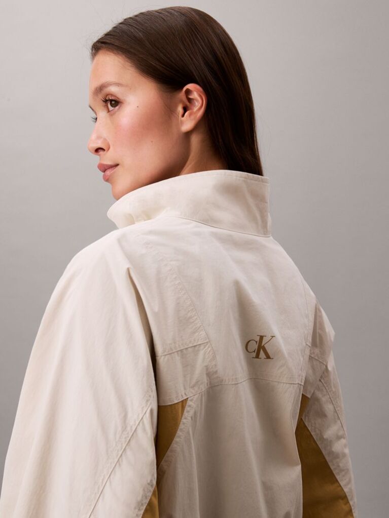 Multi Cropped Colour Block Nylon Jacket  Women