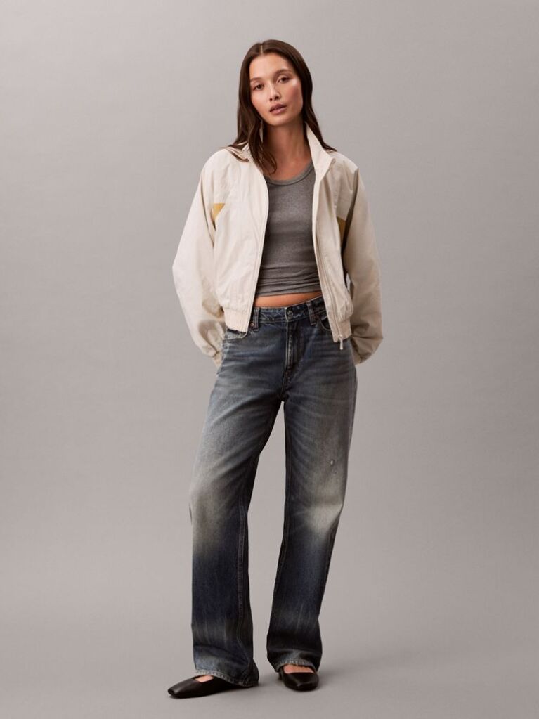 Multi Cropped Colour Block Nylon Jacket  Women