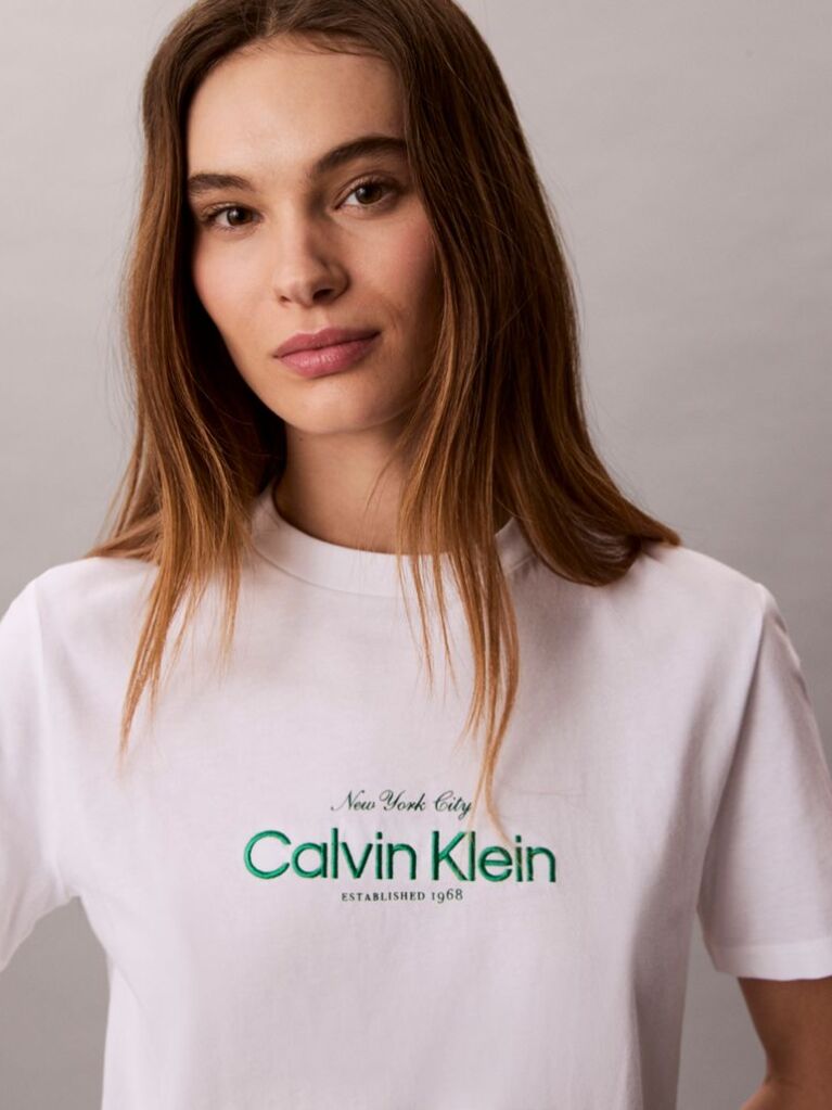Λευκό T-shirt Με Κλασικό NYC Λογότυπο  Γυναίκα