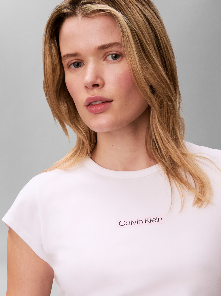 Λευκό T-Shirt Με Baby Εφαρμογή  Γυναίκα