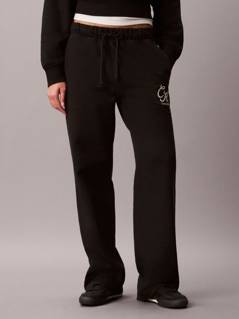 Black Terry Graphic Logo Sweatpants  Women