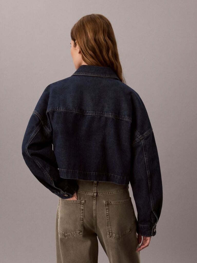 Denim Cropped Denim Shirt  Women