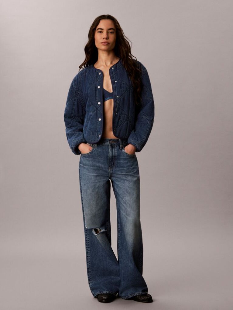 Denim Quilted Denim Liner Jacket  Women
