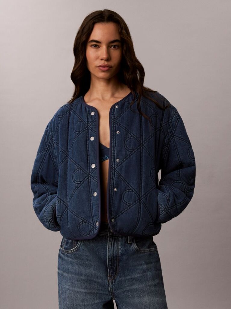 Denim Quilted Denim Liner Jacket  Women