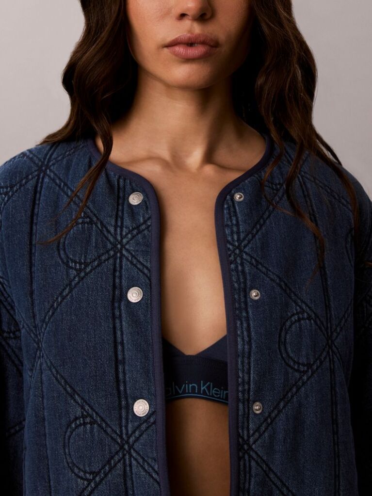 Denim Quilted Denim Liner Jacket  Women