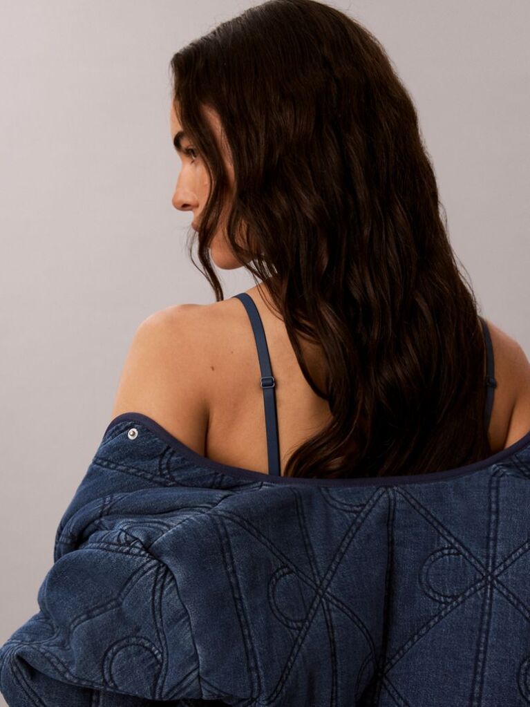 Denim Quilted Denim Liner Jacket  Women