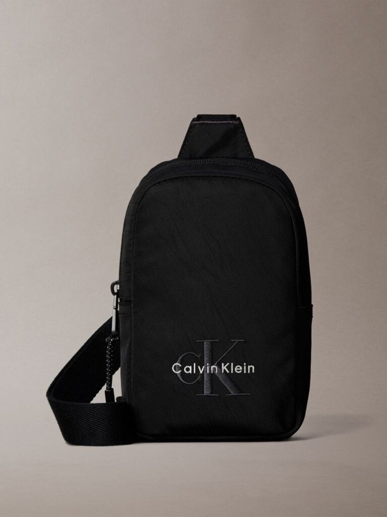 Black Bold Phone Crossbody  Men