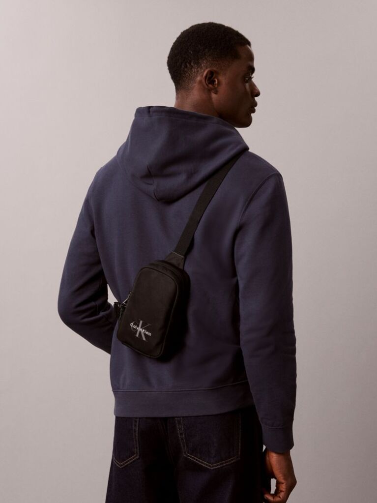 Black Bold Phone Crossbody  Men