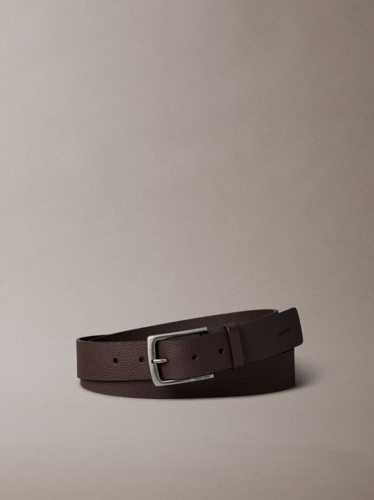Brown Pebbled Full-Grain Leather Belt  Men