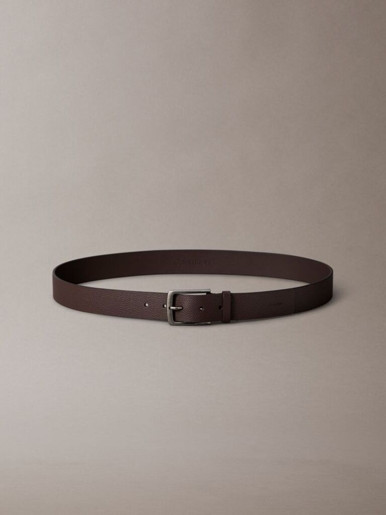 Brown Pebbled Full-Grain Leather Belt  Men