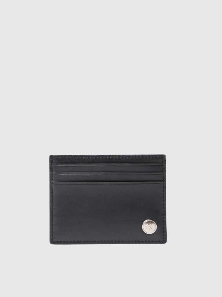 Black Leather Card Holder  Men