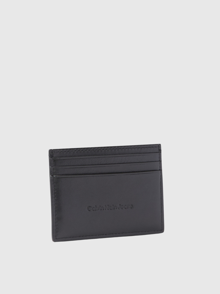 Black Leather Card Holder  Men