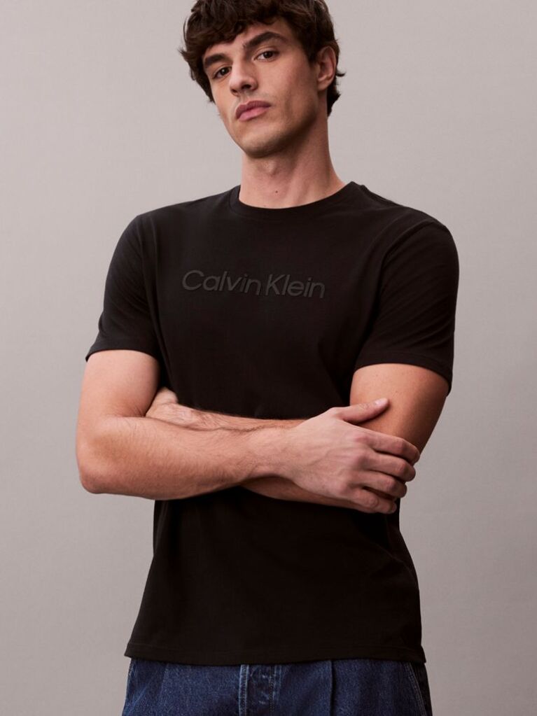 Μαύρο T-shirt Με Γραφικό Λογότυπο  Άνδρας