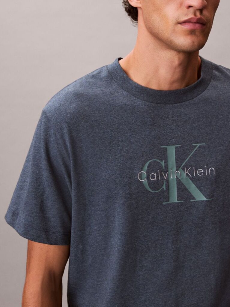 Μπλε T-Shirt Με Λογότυπο  Άνδρας