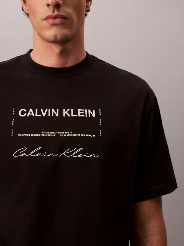 Μαύρο T-Shirt Με Γραφικό Λογότυπο  Άνδρας