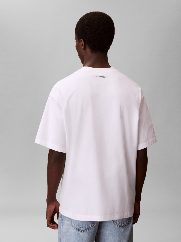 Λευκό T-Shirt Με Γραφικό Λογότυπο  Άνδρας