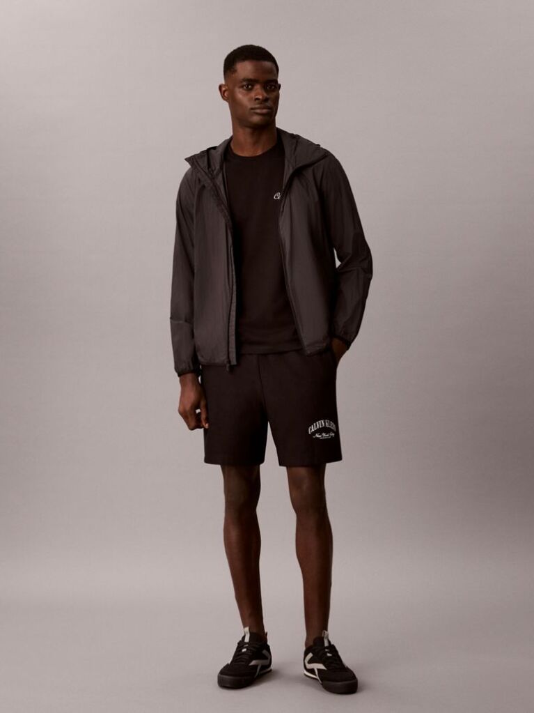 Μαύρο Βερμούδα Jogger Από Premium Terry  Άνδρας