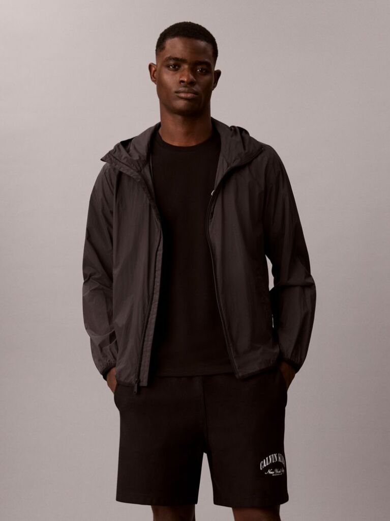 Μαύρο Βερμούδα Jogger Από Premium Terry  Άνδρας